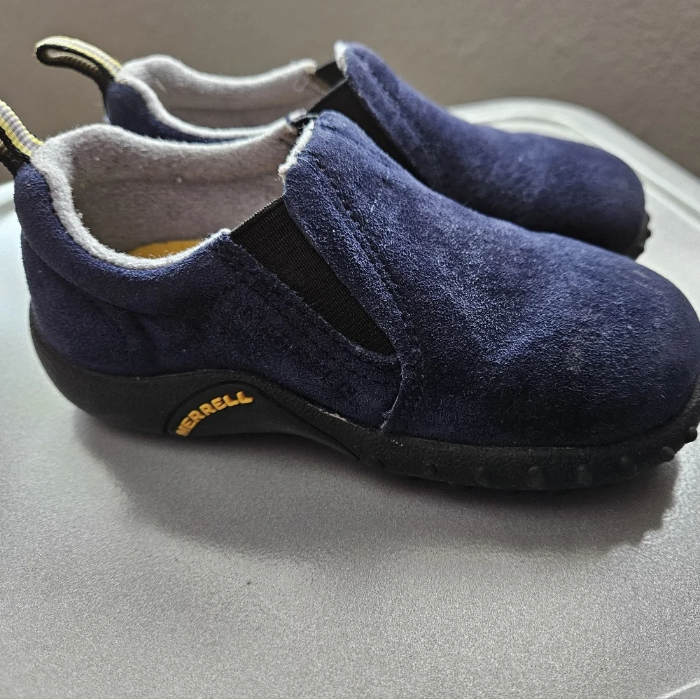 Merrell Jr. Jungle Mocs, Infant Size 8, Navy